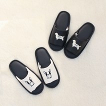 우리앤데코 메리독레자 거실화 2p, 화이트+블랙