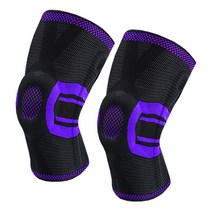 마켓A 헬시 실리콘 스프링 무릎보호대 블랙퍼플, 2개