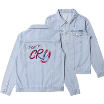 다꾸앙 남성용 돈크라이 워싱 나염 그래픽 청자켓 E01K6_qk3588