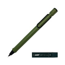 LAMY 사파리 샤프 사바나그린 + 샤프심 HB 세트, 1세트, 0.5mm