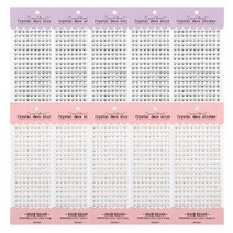 톡톡팬시 크리스탈 데코 스티커 2종 x 5p, 크리스탈, 화이트, 1세트