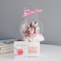 모리앤 러브유 프리저브드 스탠드풍선꽃다발 박스패키지, 핑크