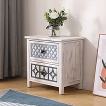 노아가구 빈티지 2단 서랍장, 화이트