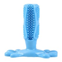 멍멍군나비양 강아지 셀프 칫솔 치카토이 소형, 블루, 1개