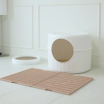 아띠홈 고양이 헤링본 사막화방지 모래매트, 로즈베이지