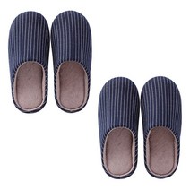 데코트리 미끄럼방지 홈웨어 모던거실화 2p, 네이비