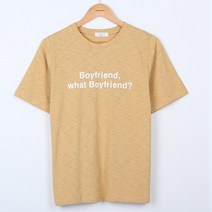 빼빼 여성용 영문 레터링 슬라브 반팔 티셔츠
