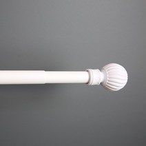 문앤유 회오리 원형 커튼봉 6자 8자 10자 12자 14자 16자 길이 블랙 화이트, 커튼봉 화이트 12자 (240~360cm)