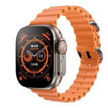 Z8 울트라 MAX 스마트 워치 시리즈 8 티타늄 합금 11 49mm 케이스 블루투스 통화 NFC ECG IP68 방수 Smartwatch 남자, [03] Gold and orange