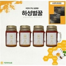 하성벌꿀 농협 22년 햇 1등급 농협 하성벌꿀 4병+쇼핑백 2장, 4세트, 단일옵션
