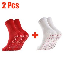 겨울용 온열 양말 남성 및 여성용 자기 발열 낚시 캠핑 하이킹 스키 풋 워머 건강 관리 동결 방지, [01] EU 35-46 US 4.5-10.5, [06] Red White