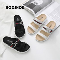 여성용 큐빅 더블링 통굽 보석 슬리퍼