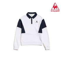 [르꼬끄] Y여성 카라형 쉐브론 맨투맨 QM322TFS81-WHT0