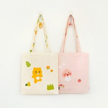 카카오프렌즈 에이프릴샤워 일러스트 에코백 보조가방