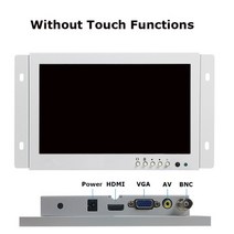 [LCD모니터] 7 인치 1024x600 169 와이드 스크린 화이트 컬러 의료용 소형 VGA HDMI 오픈 프레임 터치 모니터, 01 Without touch