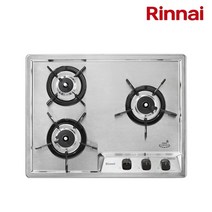 케이엠유통 [린나이]빌트인 3구 가스레인지 쿡탑 건전지교체형 RBR-S3305D 타공 560x430, LPG(프로판가스), 상세정보참조