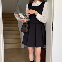 스퀘어 플리츠 미니원피스(민소매 하객룩 뷔스티에)