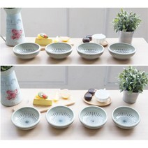 일본 깊은볼 국물요리 도자기 앞접시 4p 손님접대 매장 자취생 찬기세트 신혼그릇 플레이팅, 미니4P, 1개