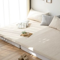 이음선없는 순면 오가닉 60수 워싱 피그먼트 패밀리패드 이스턴킹 침대패드, 60수오가닉로드패드_베이지