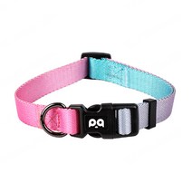 나일론 도그 목걸이 그라데이션 도그 끈 도파민 애완견 끈, 퍼플블루 그라데이션 컬러(견인로프), 사이즈 S