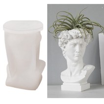 스컬피 도예 클레이 지점토 재료 물레 동상 꽃병 점토 실리콘 금형 인간 조각 꽃 냄비 콘 트 시멘트 수지 금형 만들기 금형, 거품 소녀