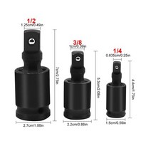 조인트 소켓 링 3 개대 12 38 14 인치 고속 강철 공압 렌치 어댑터 회전 래칫, 1 세트