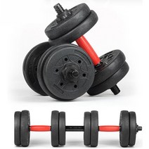 10/15/20kg 원판 무게조절 조립 덤벨바벨 무산소운동 아령 운동기구 홈트, 1개, 런웨이브 더블리프팅아령 10kg
