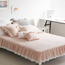 류금숙 여자의 순수 광목워싱 프릴 숏매트커버 (SS/Q/K/SK)