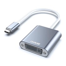 USB 타입 C(썬더볼트 3) to DVI 어댑터 Benfei USB 3.1 (USB-C) to DVI-D 어댑터 수-암 컨버터 애플 뉴 맥북 [2015 2016 2017], Grey_1