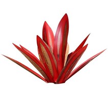 데킬라 소박한 조각 14 인치/35 Cm 녹슬지 않는 금속 용설란 정원 마당 아트 동상 홈, [01] 빨간