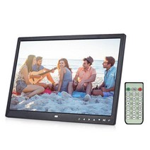 디지털액자 스마트액자 전자액자 15 인치 디지털 사진 프레임 1280x800 해상도 16:9 와이드 그림 화면 지우, 03 Black UK