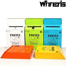 Winneris 인테리어 벽걸이 빈티지 우체통 디자인 우편함 스틸 카페 전원주택, 우체통(화이트)