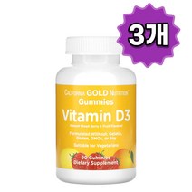California Gold Nutrition 비타민D3 구미젤리 90개 X 3통, 기본