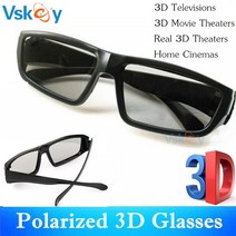 브이알 vr vr게임 vr폴트래커 vr게임기 3d게임 안경 가상현실영화관용 5pcs 편광 수동 안경 reald 시네마 시스템 텔레비전 tv 홈 시어터 11 11, 5pcs 블랙, 1개