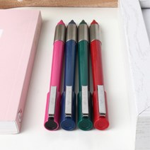 스텐 그립 볼펜 브랜드 명품 필기감좋은 메탈팁 펜 1.0 스승의날 신기한 학용품 특이한 얇은 각인 색볼펜 볼팬 잘써지는 부드러운 선물용 공시생 사무용 필기구, 적색 1자루 (501493)