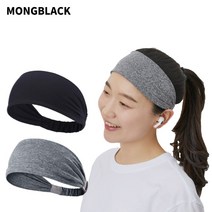 몽블랙 스포츠 쿨 헤어밴드 땀흡수 머리띠 테니스 ST4, 그레이