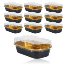 알루미늄 티라미수 용기 블랙 290ml 뚜껑 포함, 10개