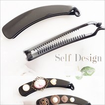 바나나 헤어핀대 국산 바나나머리핀 블랙플라스틱 바나나핀