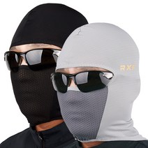RXF 제트맥스 1+1 앞면 숏타입메쉬 여름 냉감 복면 바라클라바, 블랙+그레이