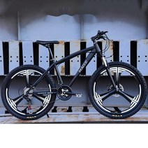 JINGMING 산악자전거 접이식 자전거 24인치/26인치 21단 MTB 가성비자전거추천 JINGMING 예쁜 포장 증정, 21단 24인치, 블랙[삼발 에어로]