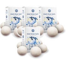 울지 울 드라이어 볼 XL 드라이어 6팩 Woolzies Wool Dryer Balls XL New Zealand Wool, 4팩