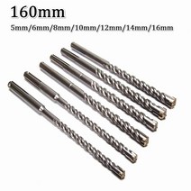 착암기 160mm 전기 해머 드릴 비트 크로스 타입 텅스텐 강철 합금 sds 플러스 벽돌 콘크리트 암석 용 56810121416mm, 12mm
