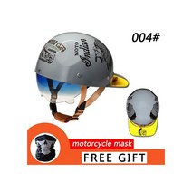 레트로 헬멧 스타일 오토바이 스쿠터 야구 모자 하프 안전모 베스파 야마하 가와사키 BMW 혼다 피아지오, 0044