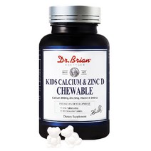 타이거아울렛 키즈 칼슘 아연 비타민D 츄어블 90정 x 1병 3개월분 성장기 어린이 유아 아동 아이 초등학생 청소년 뼈건강 면역력 칼슘제 씹어먹는 영양제, 단품, 단품