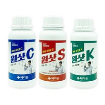 농사친구 원샷 C S K 나노 구리 딸기 고추 오이 흰가루병 탄저병 약 유황 살균 제 친환경 비료 딸기 마늘 양파 영양제 약, 02. 원샷-S 500ml, 1개