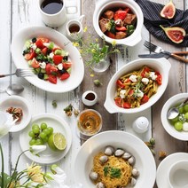 시라쿠스 뉴욕 빈티지 레트로 도자기 카페 접시 22종, 타원접시 29cm, 1개