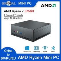 Eglobal-NUC AMD 게이밍 미니 PC 라이젠 7 3750H 4500U 베가 그래픽 2 * DDR4 NVMe SSD 데스크탑 컴퓨터 윈도우즈 11 프로 3x4K HTPC, 중국, 16G DDR4 256G NVME, AMD R7 3750H