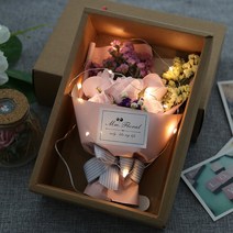 비누꽃장미 제조업자 공급 팬시 친구를 배웅함 선물 부케 장미꽃 드라이플라워 2061628246, 핑크