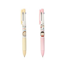 마린 제노 다색펜 앵그리 리틀 걸 0.38mm 3색 볼펜 359M, 구매옵션 핑크