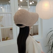느와드코코 넓은챙 밀짚 벨크로 여름 해변 햇빛가리개 썬캡 모자